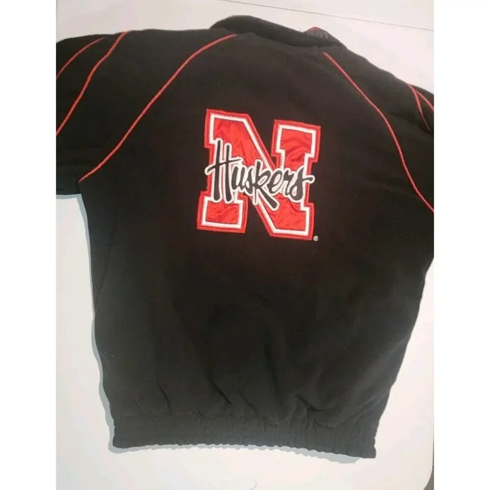 Vintage Nebraska Huskers Jacket Reversible Coat G-III Global Men’s MEDIUM